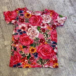 Posh peanut Floral Kids Shirt - Pink 12-18 months